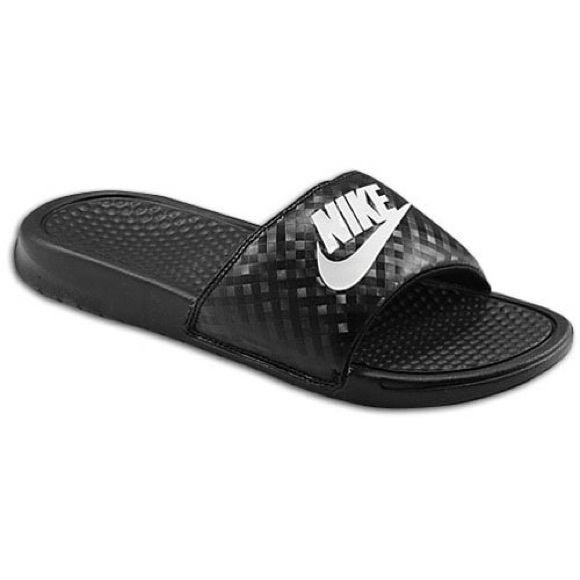Nike Shoes - Black Nike Athletic Slides!